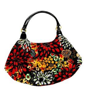 Talbots Floral Velvet Shoulder Bag Statement Purse NWOT